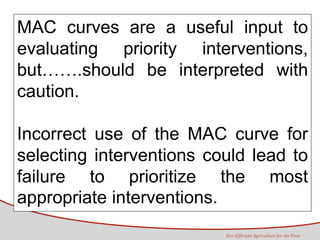Tapasco Economic analysis of mitigation alternatives july 2012