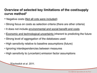 Tapasco Economic analysis of mitigation alternatives july 2012