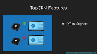 TapCRM Features
● Offline Support
https://www.appjetty.com/crm-mobile-apps.htm
 
