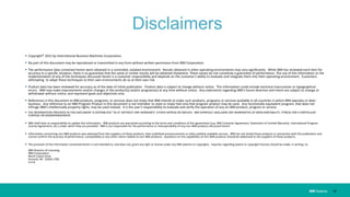 IBM SystemsIBM Systems
Disclaimers
37
 Copyright© 2015 by International Business Machines Corporation.
 No part of this document may be reproduced or transmitted in any form without written permission from IBM Corporation.
 The performance data contained herein were obtained in a controlled, isolated environment. Results obtained in other operating environments may vary significantly. While IBM has reviewed each item for
accuracy in a specific situation, there is no guarantee that the same or similar results will be obtained elsewhere. These values do not constitute a guarantee of performance. The use of this information or the
implementation of any of the techniques discussed herein is a customer responsibility and depends on the customer's ability to evaluate and integrate them into their operating environment. Customers
attempting to adapt these techniques to their own environments do so at their own risk.
 Product data has been reviewed for accuracy as of the date of initial publication. Product data is subject to change without notice. This information could include technical inaccuracies or typographical
errors. IBM may make improvements and/or changes in the product(s) and/or programs(s) at any time without notice. Any statements regarding IBM's future direction and intent are subject to change or
withdrawal without notice, and represent goals and objectives only
 References in this document to IBM products, programs, or services does not imply that IBM intends to make such products, programs or services available in all countries in which IBM operates or does
business. Any reference to an IBM Program Product in this document is not intended to state or imply that only that program product may be used. Any functionally equivalent program, that does not
infringe IBM's intellectually property rights, may be used instead. It is the user's responsibility to evaluate and verify the operation of any on-IBM product, program or service.
 THE INFORMATION PROVIDED IN THIS DOCUMENT IS DISTRIBUTED "AS IS" WITHOUT ANY WARRANTY, EITHER EXPRESS OR IMPLIED. IBM EXPRESSLY DISCLAIMS ANY WARRANTIES OF MERCHANTABILITY, FITNESS FOR A PARTICULAR
PURPOSE OR NONINFRINGEMENT.
 IBM shall have no responsibility to update this information. IBM products are warranted according to the terms and conditions of the agreements (e.g. IBM Customer Agreement, Statement of Limited Warranty, International Program
License Agreement, etc.) under which they are provided. IBM is not responsible for the performance or interoperability of any non-IBM products discussed herein.
 Information concerning non-IBM products was obtained from the suppliers of those products, their published announcements or other publicly available sources. IBM has not tested those products in connection with this publication and
cannot confirm the accuracy of performance, compatibility or any other claims related to non-IBM products. Questions on the capabilities of non-IBM products should be addressed to the suppliers of those products.
 The provision of the information contained herein is not intended to, and does not, grant any right or license under any IBM patents or copyrights. Inquiries regarding patent or copyright licenses should be made, in writing, to:
IBM Director of Licensing
IBM Corporation
North Castle Drive
Armonk, NY 10504-1785
U.S.A.
 