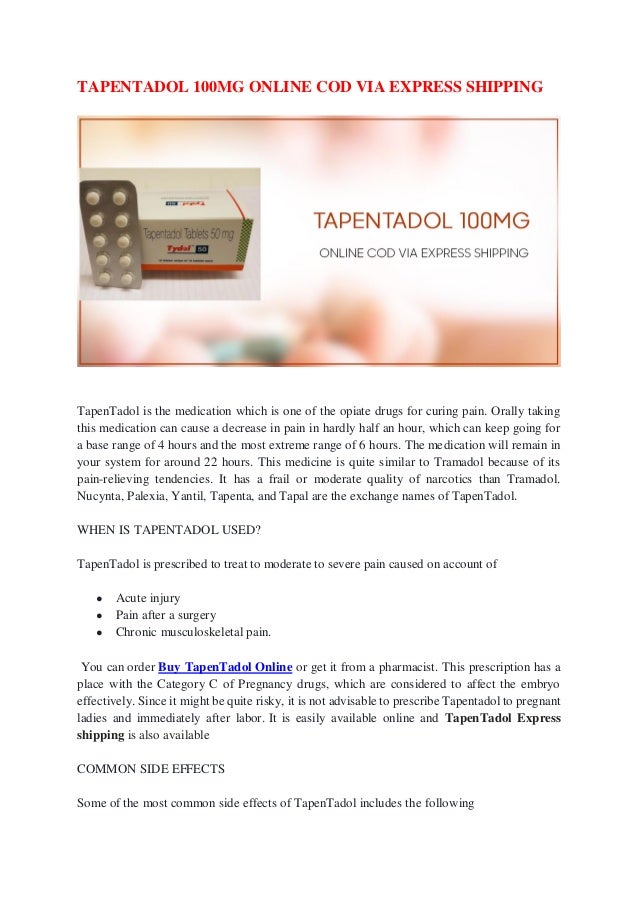 Tab tapentadol 100 mg