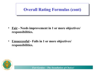 Triangle Performance Army TOTAL ARMY PERFORMANCE EVALUATION SYSTEM Trng.ppt