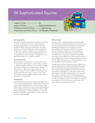Esri Tapestry Segmentation Reference Guide | PDF