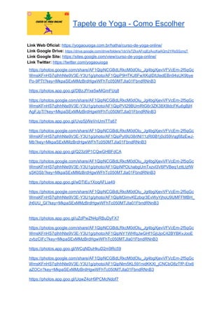 Tapete de Yoga - Como Escolher
Link Web Oficial: ​https://yogaouioga.com.br/hatha/curso-de-yoga-online/
Link Google Drive: ​https://drive.google.com/drive/folders/1dcVeTZkxAFcgEzAvzKaAQm2YRsSSznqT
Link Google Site: ​https://sites.google.com/view/curso-de-yoga-online/
Link Twitter: ​https://twitter.com/yogaouioga
https://photos.google.com/share/AF1QipNCGBdLRkcM0dOlu_Jg4bgXjevVFVcEm-2f5qGc
WmsKFnHS7qIhhNte9V3E-Y3U1g/photo/AF1QipP9HTKJ8FwXKqIDlUledEBn94sUK9bye
Po-9PTt?key=MkpaSExMMzBrdHgwWFhTc050MTJIa01FbndRNnB3
https://photos.app.goo.gl/DBzJfYxe5wMGmFUq8
https://photos.google.com/share/AF1QipNCGBdLRkcM0dOlu_Jg4bgXjevVFVcEm-2f5qGc
WmsKFnHS7qIhhNte9V3E-Y3U1g/photo/AF1QipPVI29BUmRtG6r3ZK38X9ldcFKu6gBjH
AgFJpTl?key=MkpaSExMMzBrdHgwWFhTc050MTJIa01FbndRNnB3
https://photos.app.goo.gl/UvpSjWeVnUmiTTs67
https://photos.google.com/share/AF1QipNCGBdLRkcM0dOlu_Jg4bgXjevVFVcEm-2f5qGc
WmsKFnHS7qIhhNte9V3E-Y3U1g/photo/AF1QipPyI9U38rINl11zRI0B1j0cI59Vqgfi8zEwJ-
Mb?key=MkpaSExMMzBrdHgwWFhTc050MTJIa01FbndRNnB3
https://photos.app.goo.gl/Q23z9P1CQwGHBFdCA
https://photos.google.com/share/AF1QipNCGBdLRkcM0dOlu_Jg4bgXjevVFVcEm-2f5qGc
WmsKFnHS7qIhhNte9V3E-Y3U1g/photo/AF1QipNPOLhabgUmTxzvl3V6PVBeq1zttLtzfW
sSK0Sb?key=MkpaSExMMzBrdHgwWFhTc050MTJIa01FbndRNnB3
https://photos.app.goo.gl/wDTiEu1XoqAFLia49
https://photos.google.com/share/AF1QipNCGBdLRkcM0dOlu_Jg4bgXjevVFVcEm-2f5qGc
WmsKFnHS7qIhhNte9V3E-Y3U1g/photo/AF1QipM3imvKEzbqr3EvWyYjhoU9UMFFMBH_
jh6UU_GI?key=MkpaSExMMzBrdHgwWFhTc050MTJIa01FbndRNnB3
https://photos.app.goo.gl/uZdPwZN4pRBuDyFX7
https://photos.google.com/share/AF1QipNCGBdLRkcM0dOlu_Jg4bgXjevVFVcEm-2f5qGc
WmsKFnHS7qIhhNte9V3E-Y3U1g/photo/AF1QipNY1WHfqJwGHf1GjUjoC42BYBKvJooE
zvbzCIFc?key=MkpaSExMMzBrdHgwWFhTc050MTJIa01FbndRNnB3
https://photos.app.goo.gl/WCqNDuHkuD2m9Rc59
https://photos.google.com/share/AF1QipNCGBdLRkcM0dOlu_Jg4bgXjevVFVcEm-2f5qGc
WmsKFnHS7qIhhNte9V3E-Y3U1g/photo/AF1QipNlm5KL591nidKKXl_jCNCbO8zTfP-Etx6
aZOCn?key=MkpaSExMMzBrdHgwWFhTc050MTJIa01FbndRNnB3
https://photos.app.goo.gl/UqwZ4oH9PCMcNdof7
 