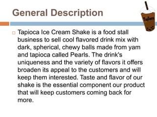 Tapioca shake project | PPTX | Business | Business and Finance