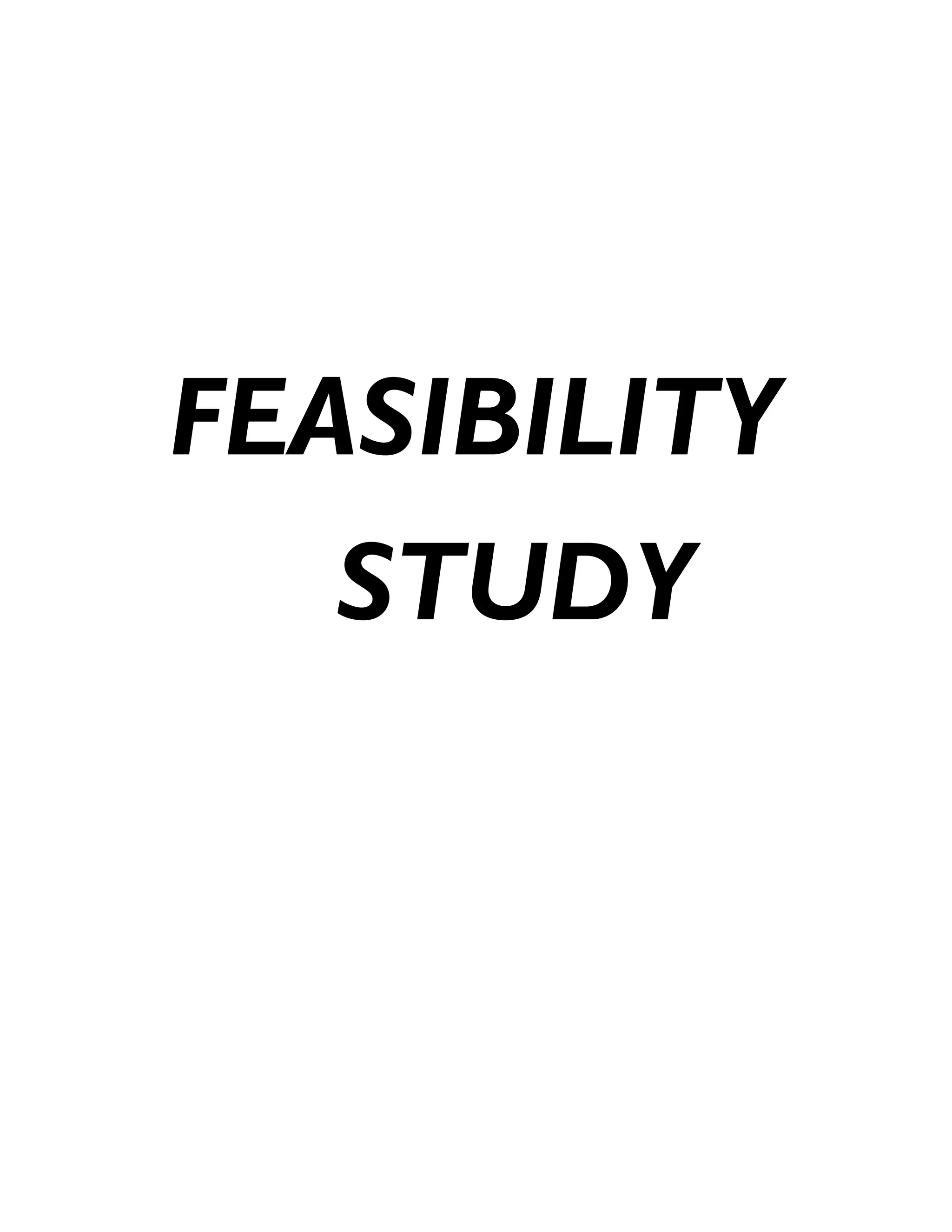 FEASIBILITY
   STUDY
 