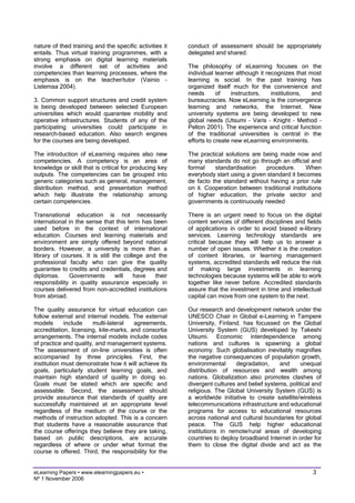 eLearning and higher education