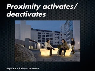 Proximity activates/
deactivates
 