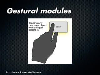 Gestural modules
 