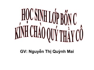 GV: Nguyễn Thị Quỳnh Mai
 