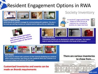 Resident Engagement Options in RWA 
 