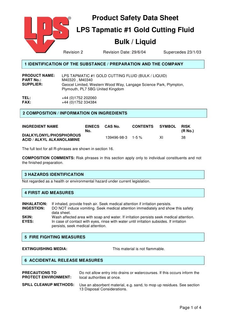 Tapmatic 1 Gold Cutting Fluid now at Project Sales Corp
