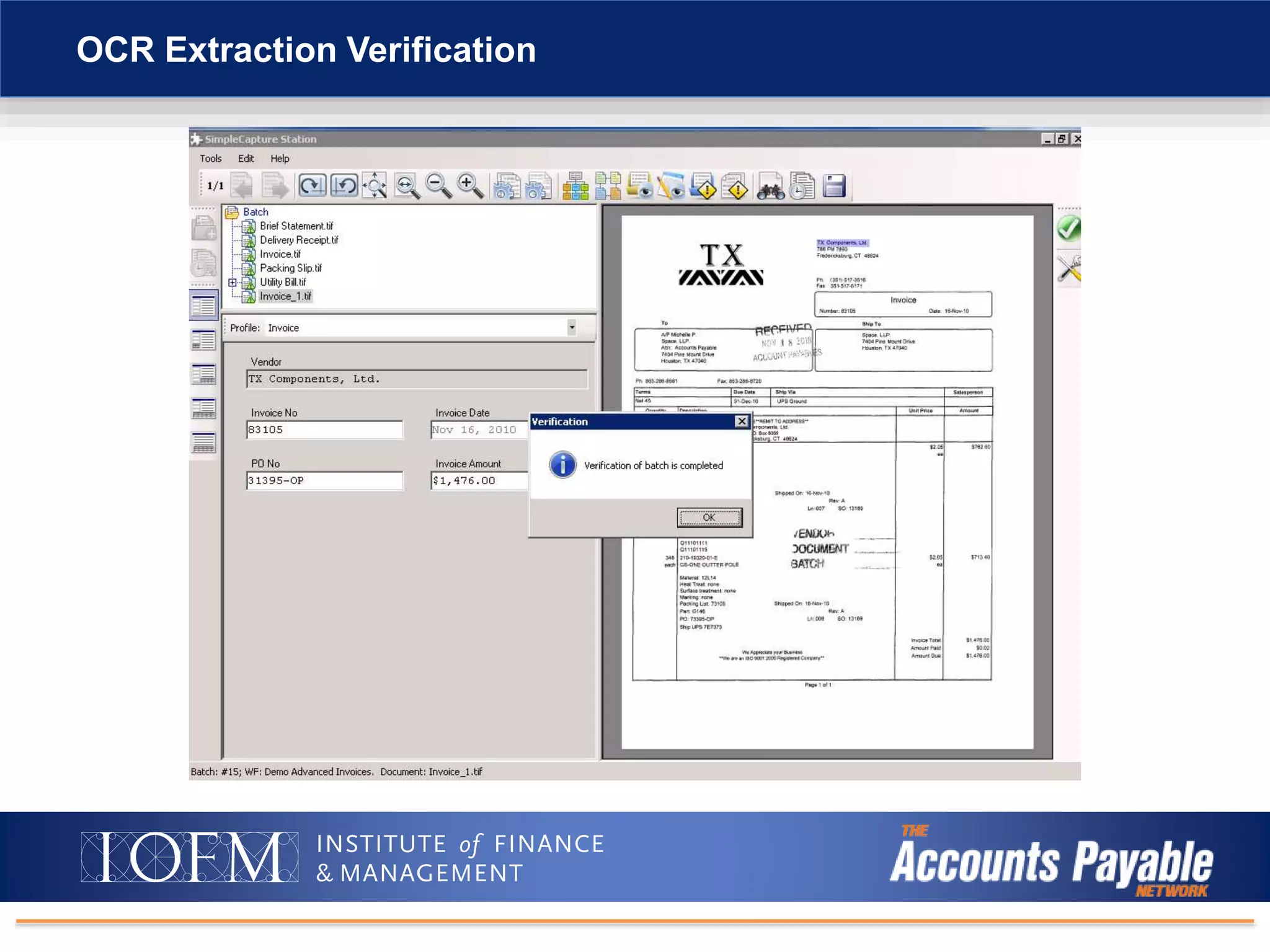 OCR Extraction Verification
 