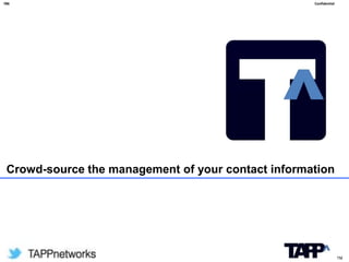 786                                                 Confidential




 Crowd-source the management of your contact information




                                                                   TM
 