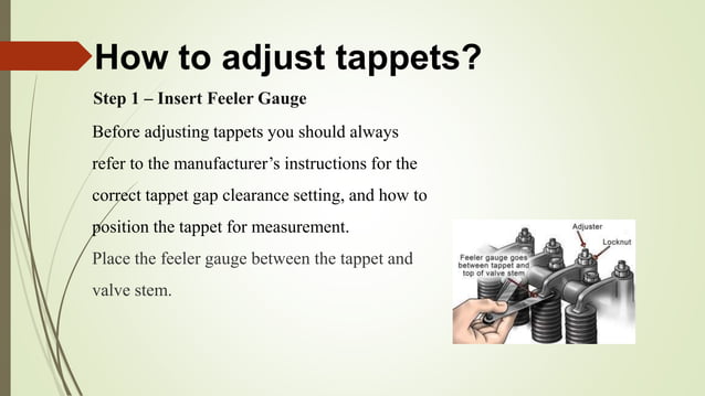 IC Engines Tappet Clearance Method and why it’s important? | PPTX | Off ...
