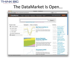 The  DataMarket  Is  Open...




               26
 