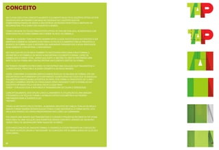 11
Na classe executiva conceptualmente o elemento base foi o logótipo optou-se por
desenvolver um padrão com base no desenho do logótipo que foi
sobredimensionado de modo a encontrar um padrão repetitivo e abstrato só
reconhecível pela soma dos assentos a bordo.
Como cor base do tecido para estofo optou-se por um tom azul acinzentado cor
pontuado pelas cores vermelhas e verde“alface”do símbolo.
Também a cadeira“concha”para dormir desta classe foi estudada no sentido a ser
mantida coerência cromática em todas as peças e elementos físicos presentes a
bordo e de forma a que o interior das aeronaves transmitisse a nova identidade
num ambiente confortável e requintado.
No caso das peças de mesa também foi necessário procurar a raiz formal e
geométrica do símbolo de modo a encontrar o elemento formal capaz de
simbolizar a forma total, ainda que subtil e abstracta. Não se pretendeu uma
repetição da forma mas sim encontrar um elemento síntese da forma.
Em termos cromáticos procurou-se encontrar uma solução que transmitisse a
luminosidade, frescura e alegria cromática da nova imagem.
Assim, conforme o esquema gráfico anexo evoluiu-se na analise formal até ser
encontrado um pormenor suficientemente significativo do todo que se modelou
volumétricamente numa superfície de papel por forma a criar efeito de claro /
escuro e sombras dentro da tonalidade verde deixando“cair”o vermelho do
logótipo optando pela cor base desta classe para“
verde”- cor associada à natureza e transmissora de calma e serenidade.
Conceptualmente, esta opção levou claramente à utilização de uma imagem
fotográfica de peça de forma a atribuir o efeito volumétrico ao padrão
pretendido para a superfície do
traymat.
Todas as restantes peças têxteis ; almofada, encosto de cabeça ,toalha de mesa e
manta foram também desenvolvidas tendo como referencia a forma neste caso
aplicada através de linhas prespontadas nas cores da companhia.
Foi criada uma manta que transmitisse o cuidado e prazer de receber da TAP assim
procurou-se uma solução que permitisse maior conforto ;através de um botão
verde criou-se um envelope para“aquecer”as mãos.
Esta preocupação de unidade formal e cromática esteve presente na concepção
de todas as peças desde o“necessaire”ao conteúdo até ás embalagens de açúcar e
especiarias.
 