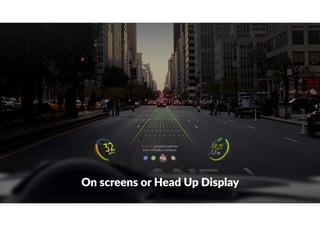 On screens or Head Up Display
 