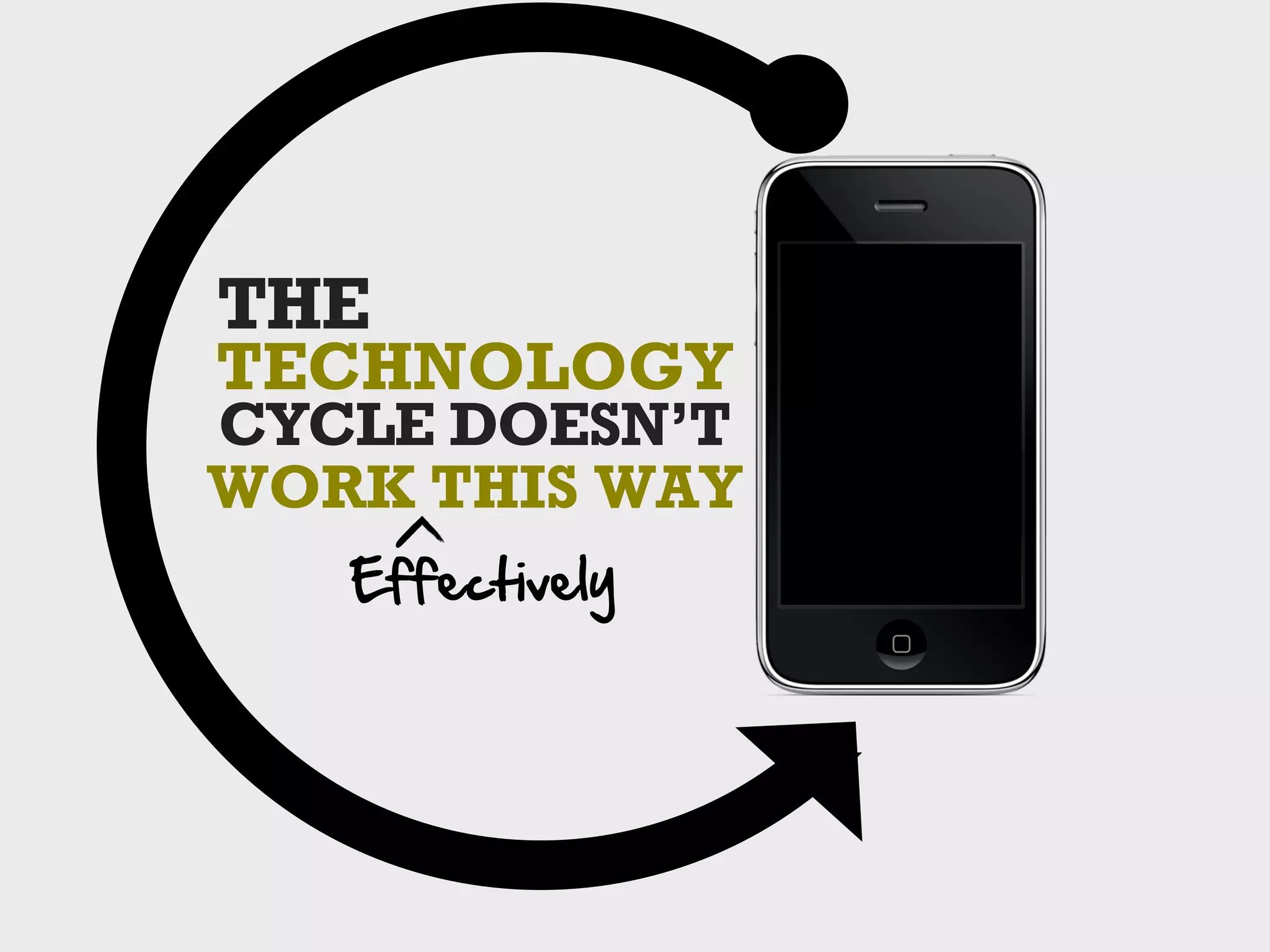THE
TECHNOLOGY
CYCLE DOESN’T
WORK THIS WAY
   Effectively
 