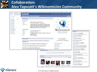  | © 2010 nGenera. All Rights Reserved. Collaboration: Alex Tapscott’s Wikinomicists Community 