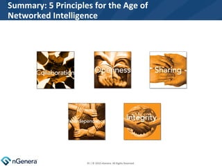 Summary: 5 Principles for the Age of Networked Intelligence  | © 2010 nGenera. All Rights Reserved.  