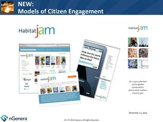  | © 2010 nGenera. All Rights Reserved. NEW: Models of Citizen Engagement 