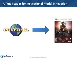 A True Leader for Institutional Model Innovation  | © 2010 nGenera. All Rights Reserved. 