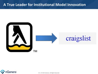A True Leader for Institutional Model Innovation  | © 2010 nGenera. All Rights Reserved. 