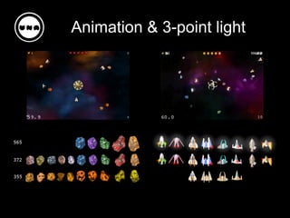 Animation & 3-point light
●

Uniformed style and color of the fleet

●

Gave a roll movement to all elements

●

Added bli...