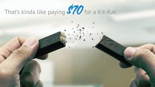 That’s kinda like paying $70 for a Kit-Kat
 