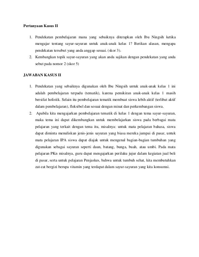 Contoh Soal Tap Pgsd Ut Dan Jawabannya Contoh Soal Terbaru
