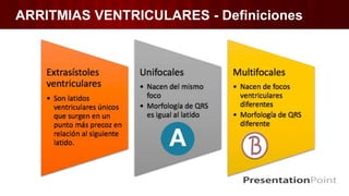 ARRITMIAS VENTRICULARES - Definiciones
 