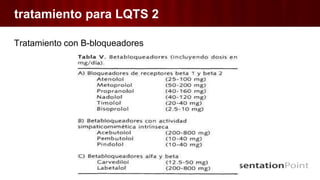 tratamiento para LQTS 2
Tratamiento con B-bloqueadores
 