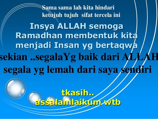Taqwa 2 sifat keji