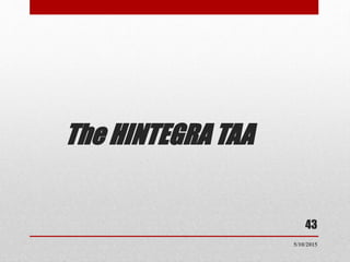 The HINTEGRA TAA
43
5/10/2015
 