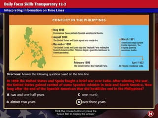 Daily Focus Skills Transparency 2 Click the mouse button or press the  Space Bar to display the answer. 