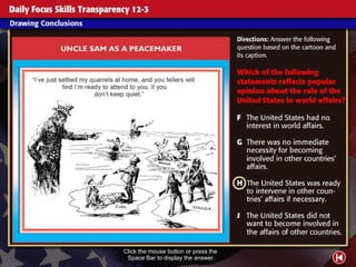 Daily Focus Skills Transparency 3 Click the mouse button or press the  Space Bar to display the answer. 