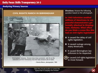 Daily Focus Skills Transparency 2 Click the mouse button or press the  Space Bar to display the answer. 