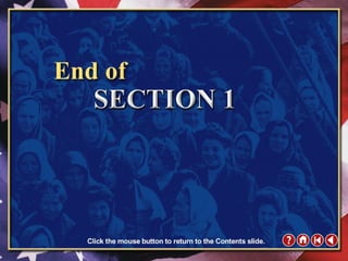 End of Section 1 