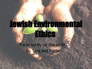 Jewish Environmental Ethics   ‘ Tread lightly on the earth…’ By Tara and Rachel 