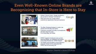 In-Store Best Practices

! Bring the beneﬁts of online into your store
! Convenience is key
   !   Make it easy for custom...