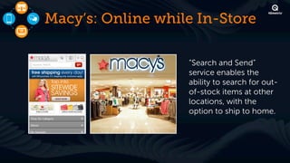 Macy’s: Mobile while In-Store

                 !   Interactive skincare
                     recommender tool on the
    ...