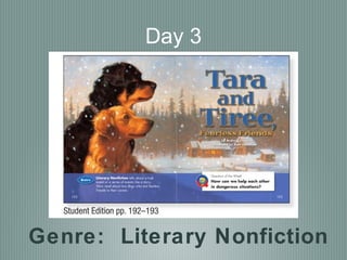 Day 3
Genre: Literary Nonfiction
 