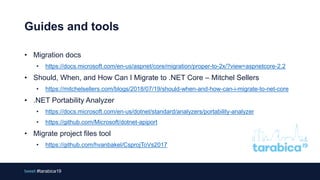 Tarabica 2019 - Migration from ASP.NET MVC to ASP.NET Core | PPTX