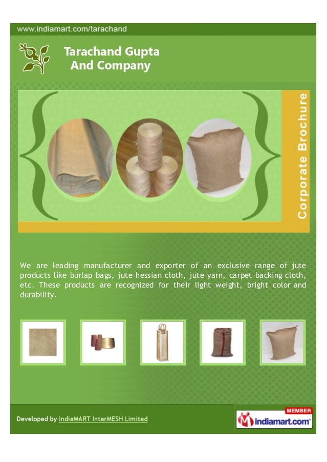 Tarachand Gupta & Company, Kolkata, Jute Products