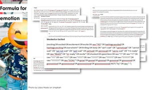 Photo by Lidya Nada on Unsplash
Formula for
emotion
 