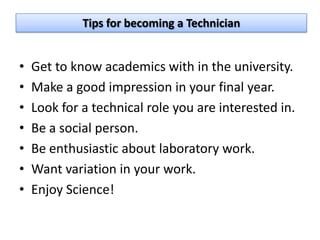 Working As A Lab Technician