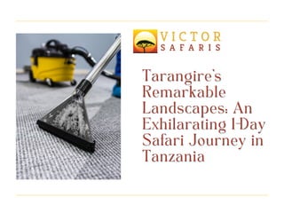 Tarangire’s
Tarangire’s
Remarkable
Remarkable
Landscapes: An
Landscapes: An
Exhilarating 1-Day
Exhilarating 1-Day
Safari Journey in
Safari Journey in
Tanzania
Tanzania
 