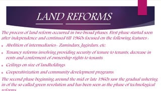 Zamindari Abolition and Tenancy Reforms | PPTX