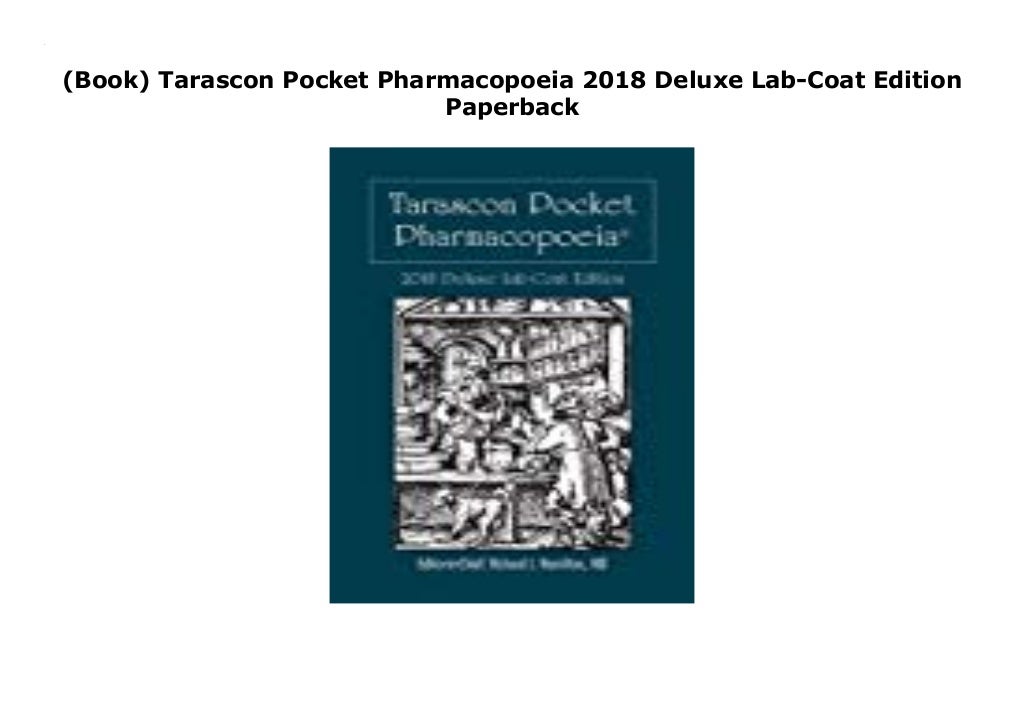 (Book) Tarascon Pocket Pharmacopoeia 2018 Deluxe LabCoat Edition Paperback